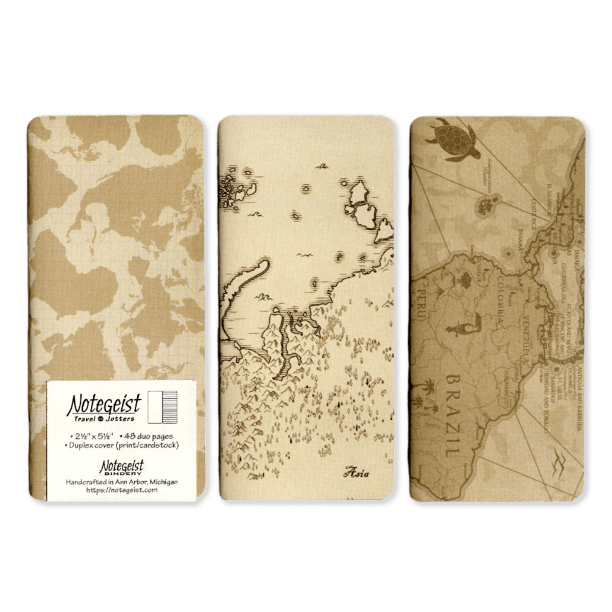 Travel Jotters - Mixed Pack 1 (Blank/Ruled) - Notegeist Bindery